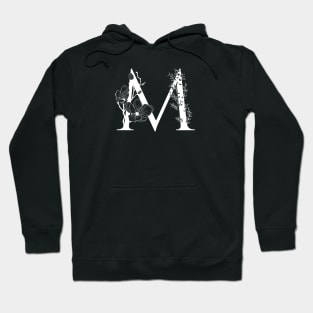 Letter M Monogram - Floral Initial Hoodie